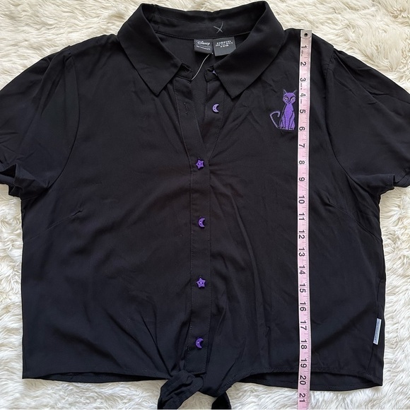 Disney Her Universe Top Hocus Pocus Tie Front Button Up Shirt XL NWT New - Picture 12 of 12